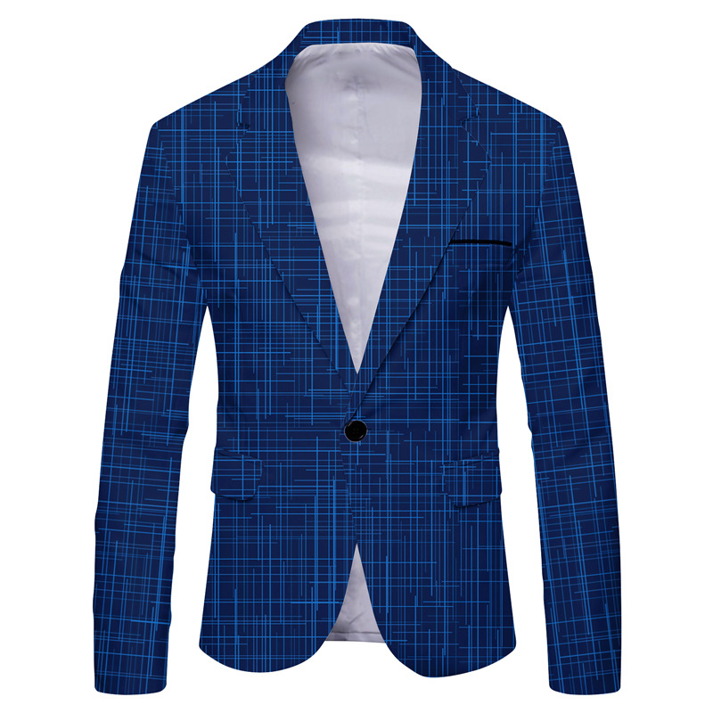 Men's casual slim suit jacket 8 02