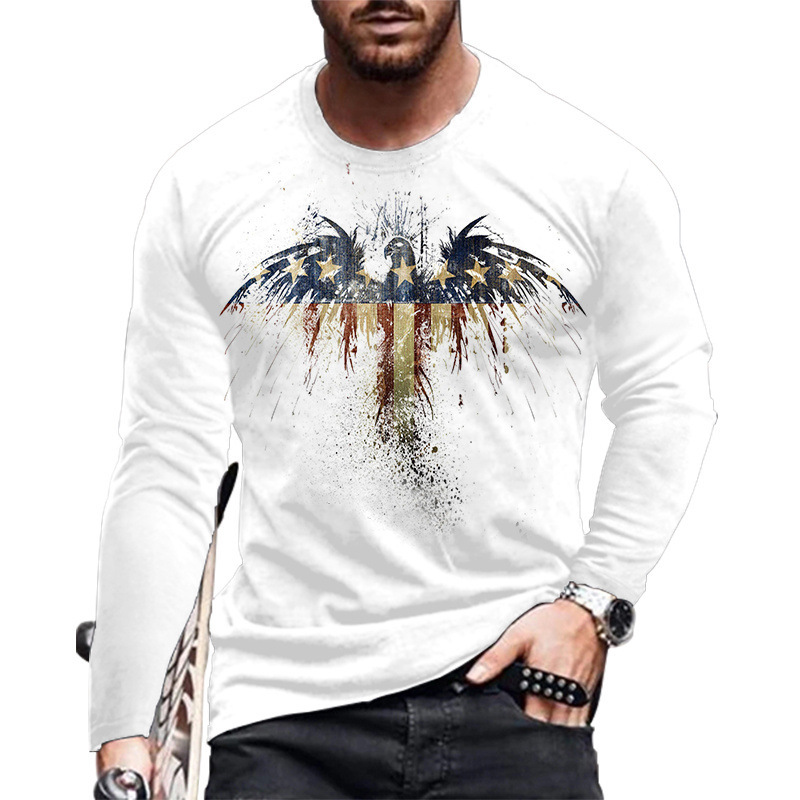 Long Sleeve Round Neck Printed T-Shirt Street Fashion 27 02