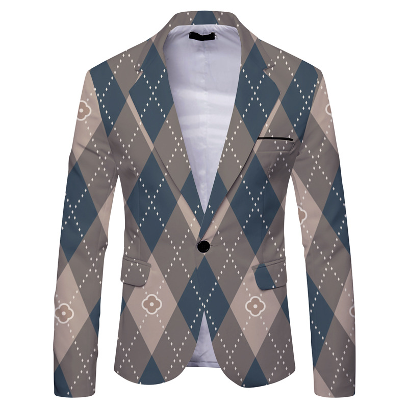 Men's Striped Suit Jacket Casual Slim Suit 10 01